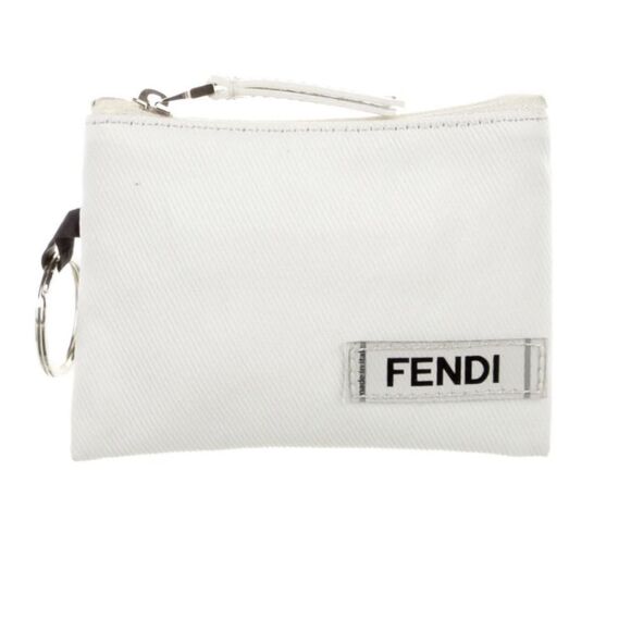 FENDI Canvas‎ Graphic Print Wallet authentic in white - Picture 3 of 11